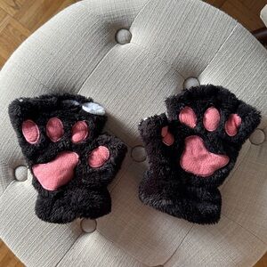 Paw Fingerless Gloves
